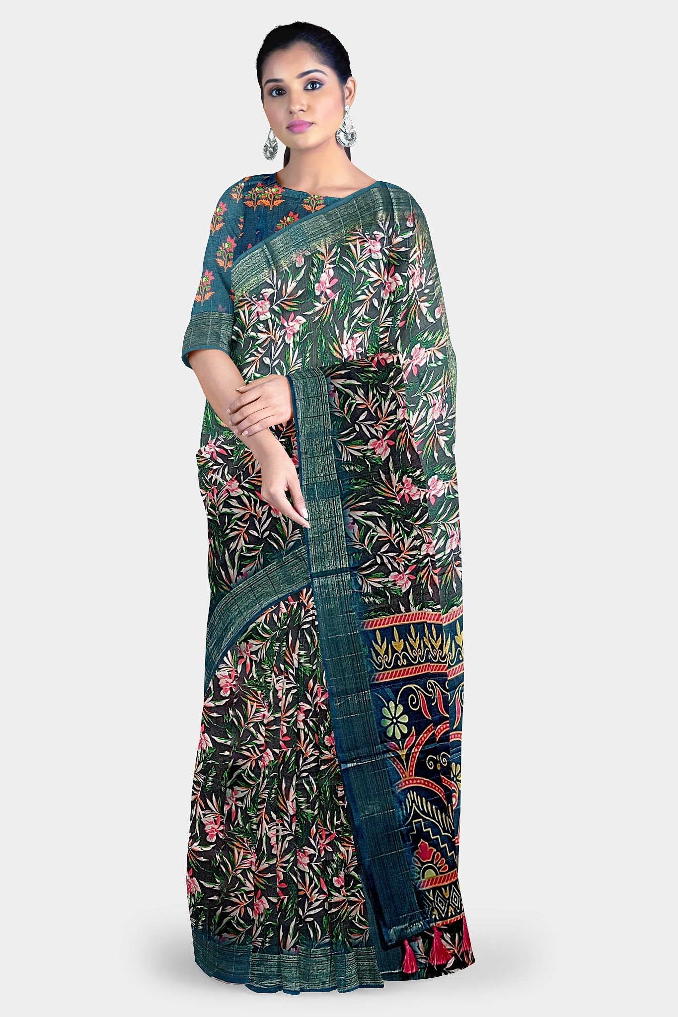 Printed Cotton Silk Saree