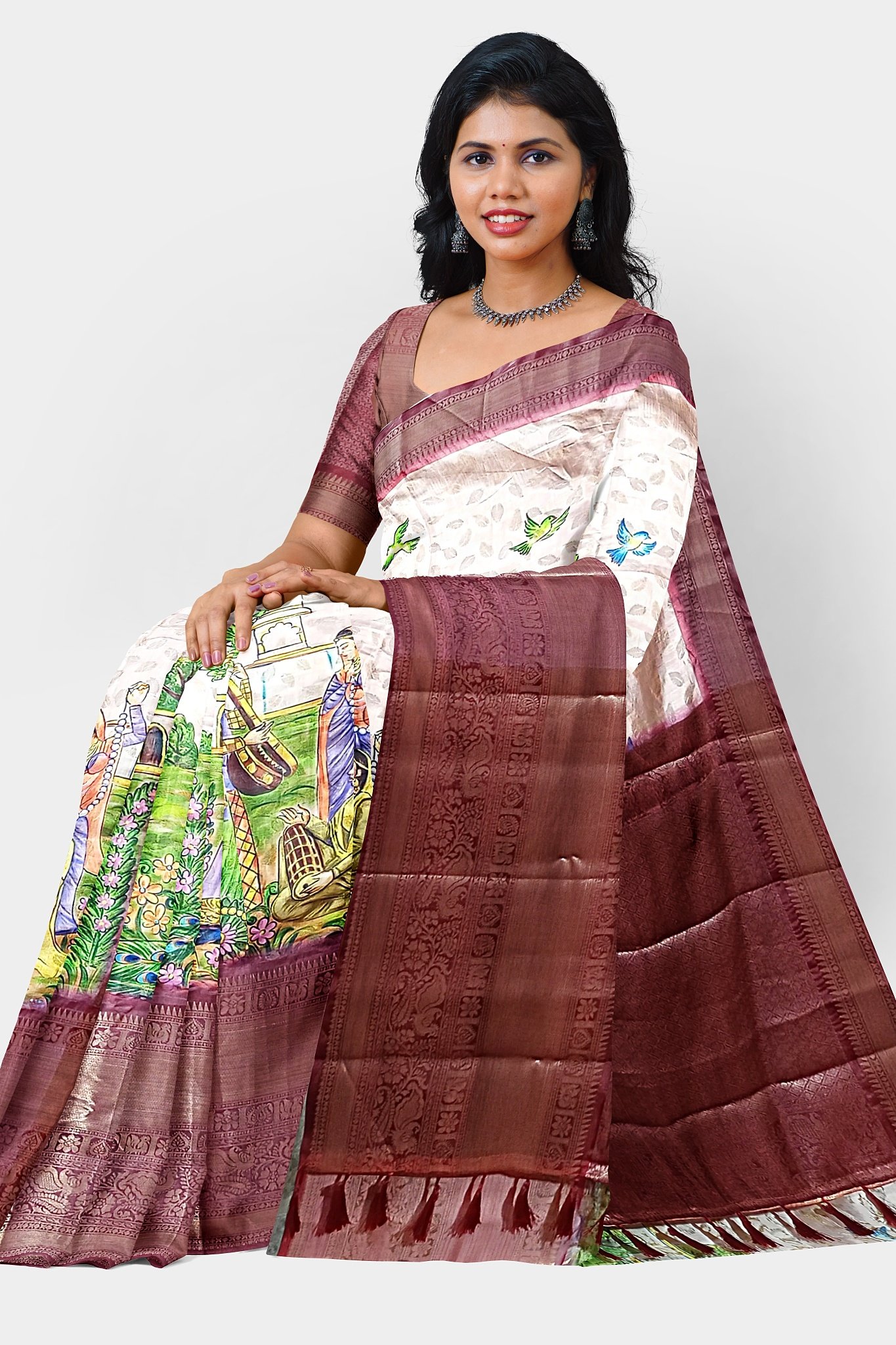 Printed Blended Silk Saree